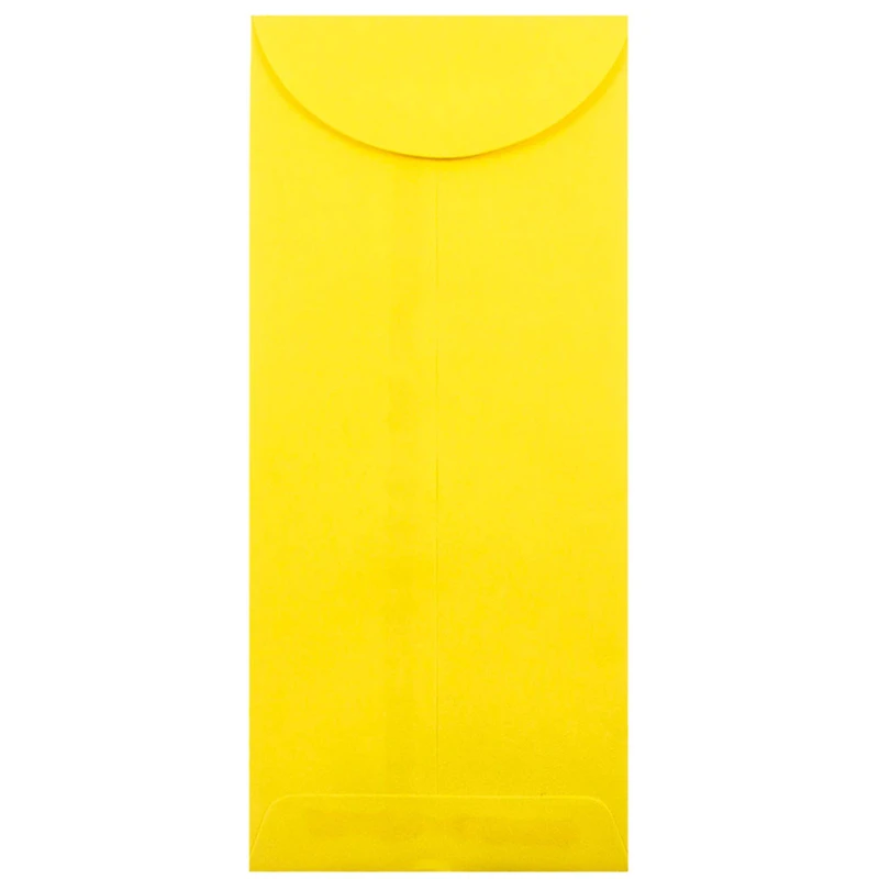 JAM Paper 4.75" x 11" Brite Hue Yellow Policy Business Envelopes, 25ct.