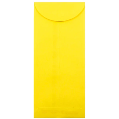 JAM Paper 4.75" x 11" Brite Hue Yellow Policy Business Envelopes, 25ct.