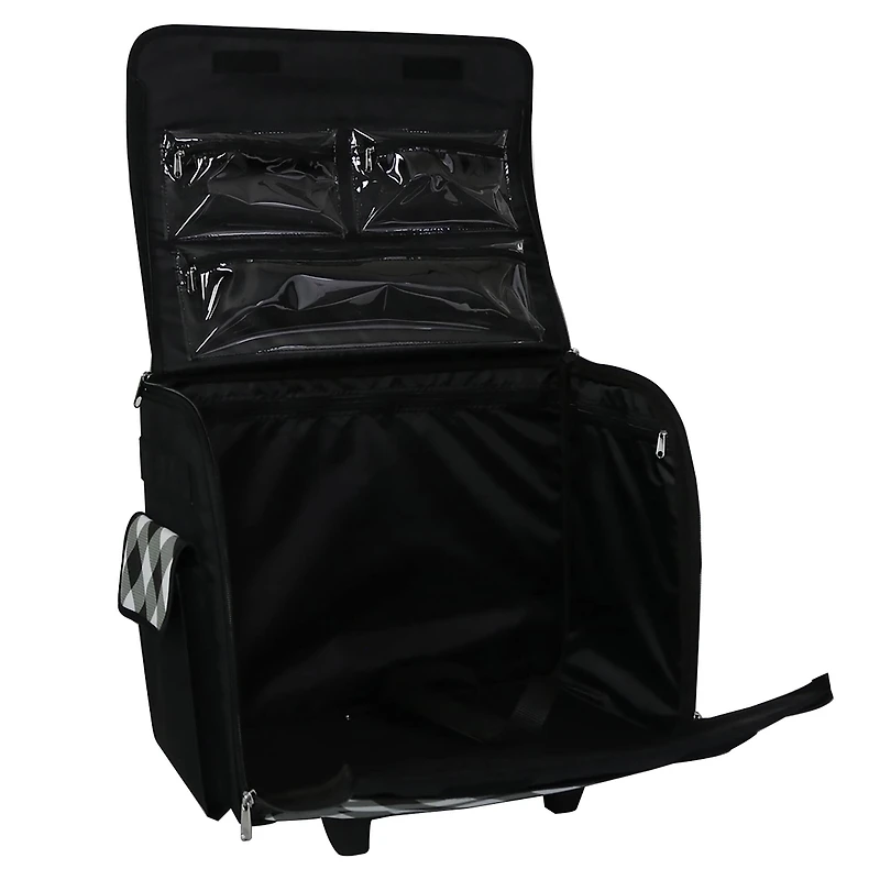 Everything Mary Buffalo Check Rolling Sewing Machine Tote