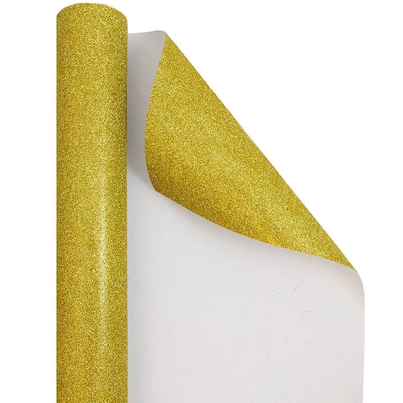 JAM Paper Glitter Holiday Gift Wrap