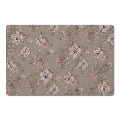 Intricate Floral Floor Mat