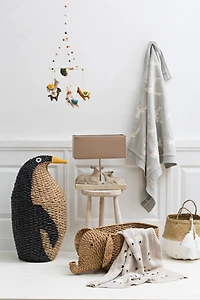 Hello Honey® Gray Cotton Knit Sheep Blanket