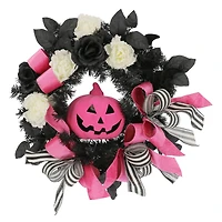24" Pink Jack-o'-Lantern Wreath by Ashland®
