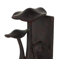 7.5" Dark Brown & Copper Mushroom Decorative Bookends, 2ct.