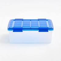 Iris® 6.5gal. Clear Plastic Storage Boxes With Blue Lid, 4 Pack