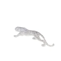 23" Silver Glam Leopard Sculpture