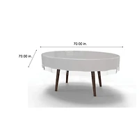Home Details 70" Clear Round Tablecloth Protector