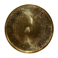 25" Gold Aluminum Contemporary Accent Table