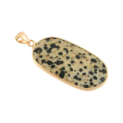 Fancy Dalmatian Jasper Oval Pendant by Bead Landing™