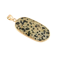 Fancy Dalmatian Jasper Oval Pendant by Bead Landing™