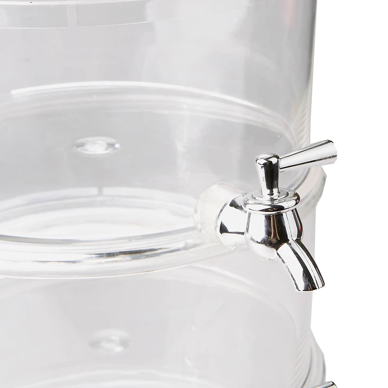 Mind Reader 3-Tier Clear Beverage Drink Dispenser with Spigot