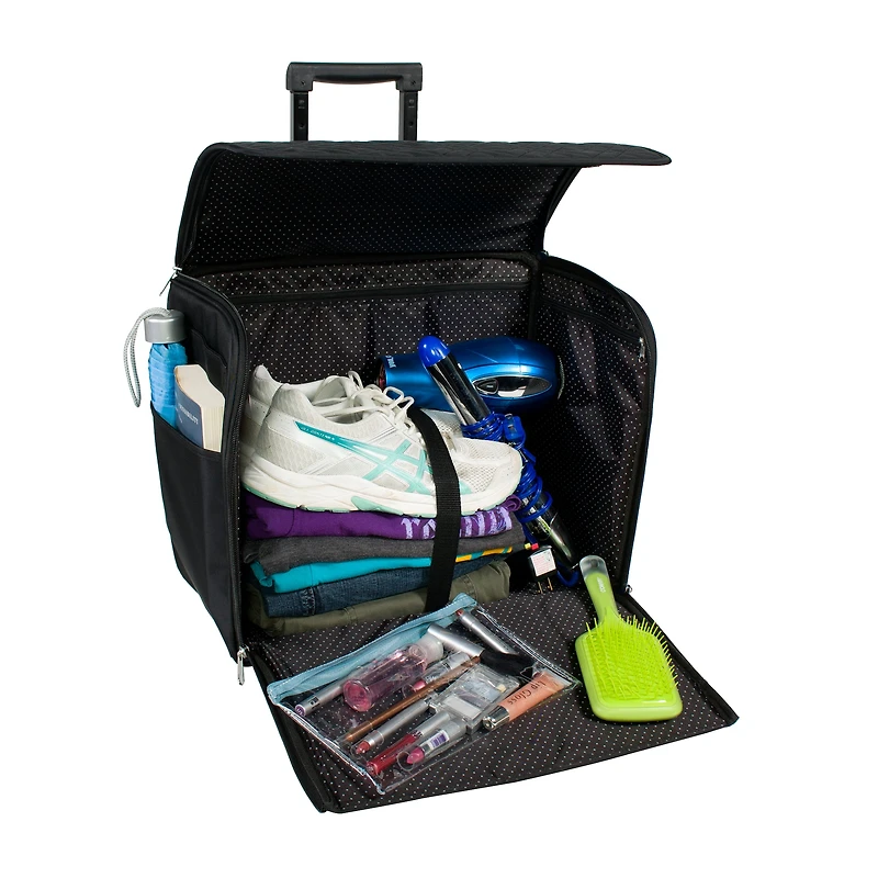 Everything Mary Black Rolling Sewing Machine Tote