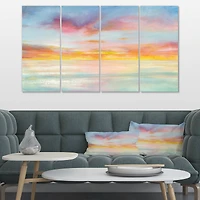 Designart - Pastel Pink And Blue Clouds