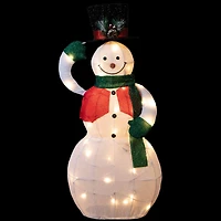 36" LED Animated Hat Tipping Snowman Christmas Figure