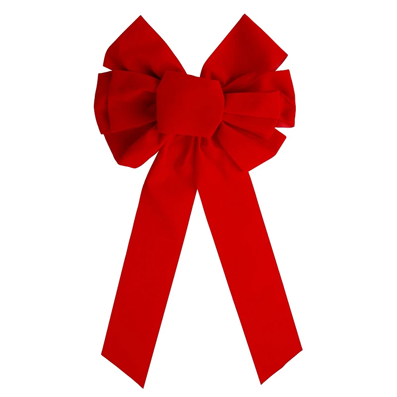 18" Red Velvet Christmas Tree Bow by Celebrate It®