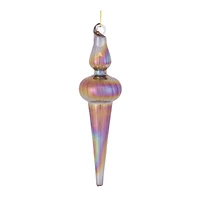 12ct. 6" Iridescent Glass Finial Drop Ornaments
