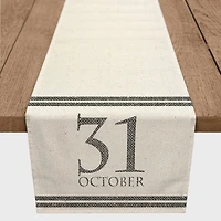 72" Oct Linen Stripes Twill Table Runner