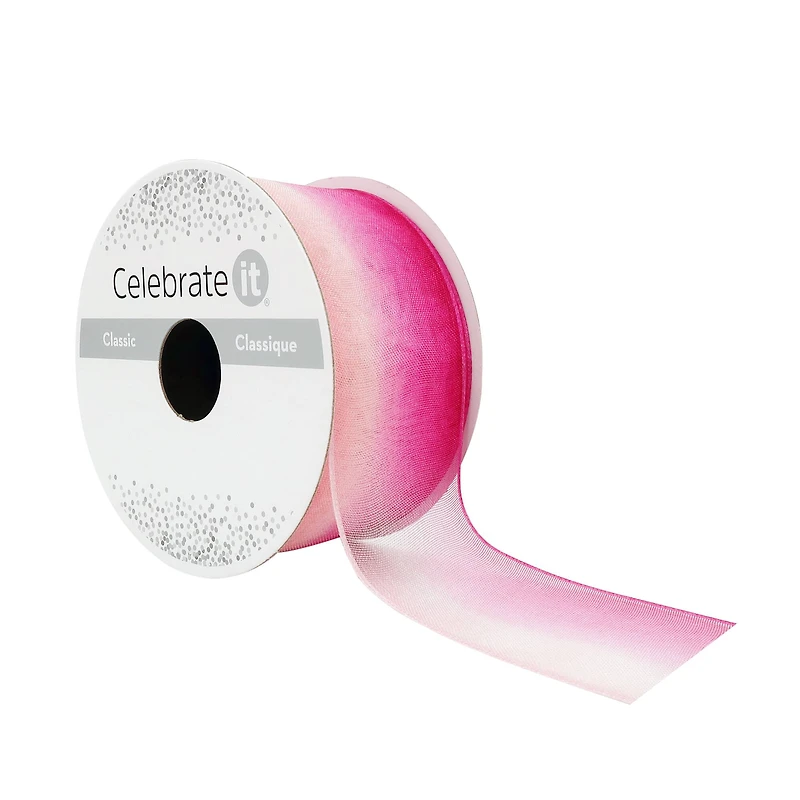1.5" x 3yd. Sheer Wired Ombre Ribbon by Celebrate It®