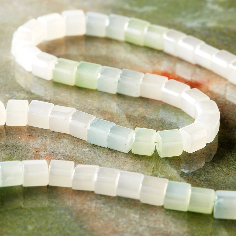 Pastel Glass Cube Beads, 3.5mm by Bead Landing™