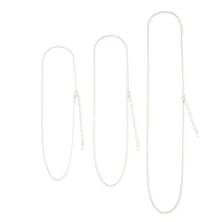 Silver Plated Cable Necklace Set by Bead Landing™