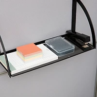 Mind Reader Hanging Cubicle Shelf Organizer Metal, Black