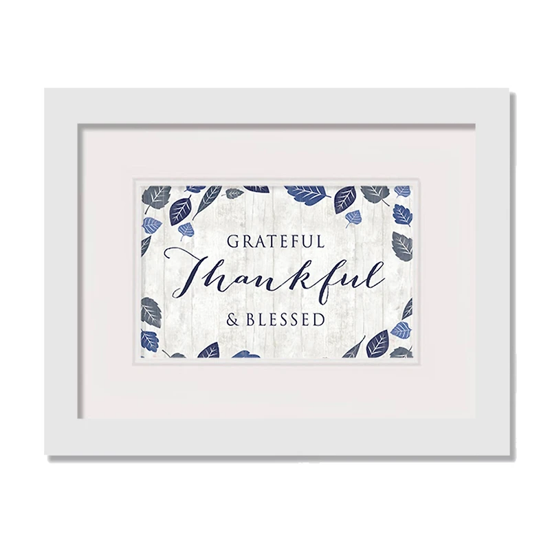 Thankful White Framed Print Wall Art