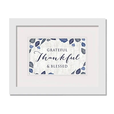 Thankful White Framed Print Wall Art