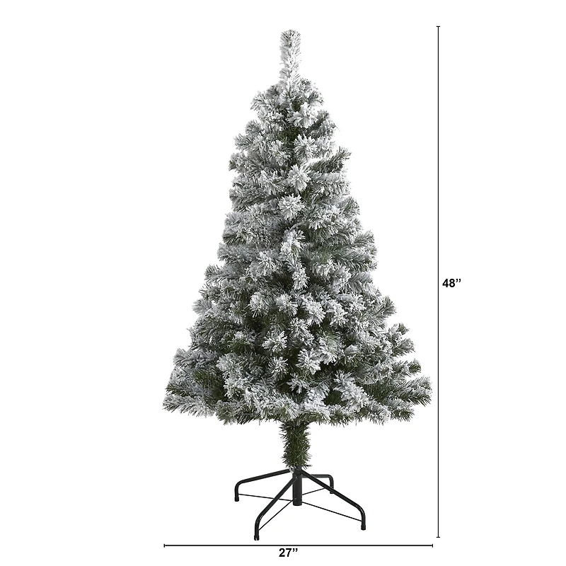 4ft. Unlit Flocked West Virginia Fir Artificial Christmas Tree