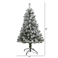4ft. Unlit Flocked West Virginia Fir Artificial Christmas Tree