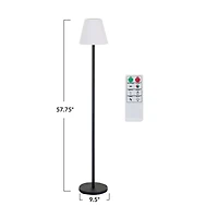 Hello Honey® 57.75" Black Touch Sensor Metal Solar Floor Lamp