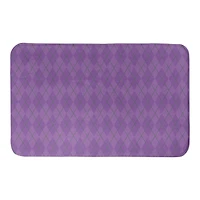 Purple Argyle Mardi Gras Bath Mat
