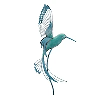Metal Hummingbird Garden Stakes Set