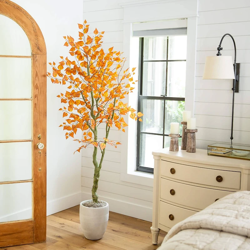 6ft. Autumn Birch Leaf Artificial Fall Tree