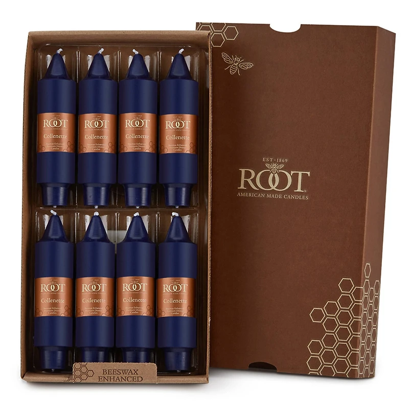 Root Candles 5" Unscented Smooth Collenette Taper Candles