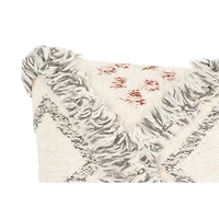 Hello Honey® Cream & Gray Fringe Kilim Pillow