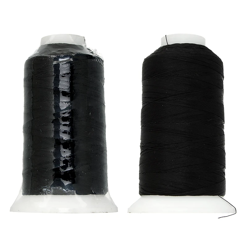 John Bead Good Thread 500m Black Bonded Nylon Beading Thread, 10ct.