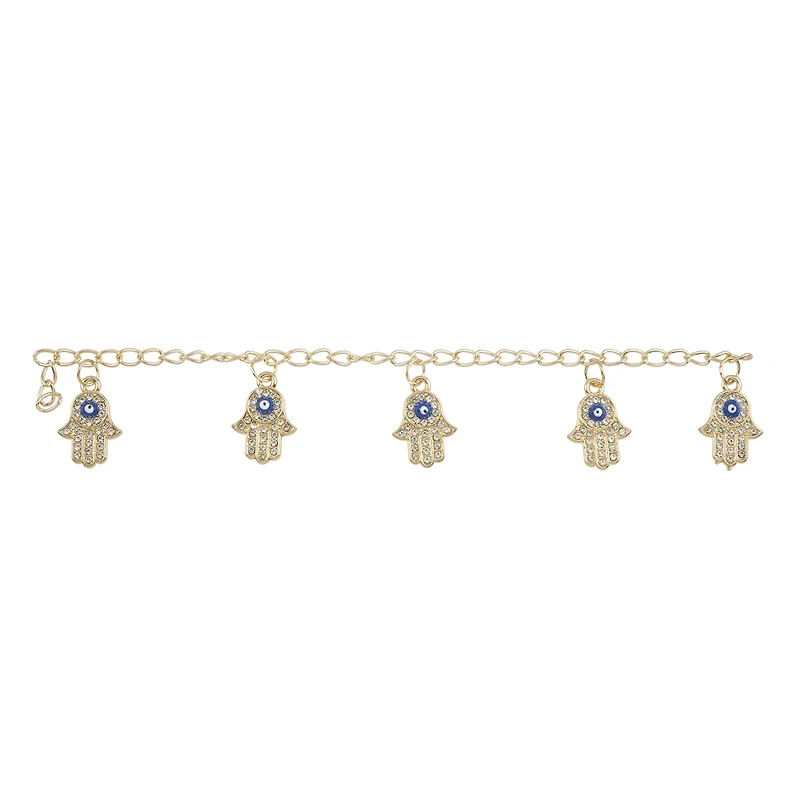 Gold Metal Hamsa Hand Beads, 14mm by Bead Landing™