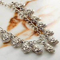 12 Pack:  Silver Plated Metal Buddha Bead, 12mm by Bead Landing™