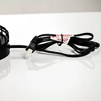 24" Black Cage Metal Table Lamp with Drum Shade