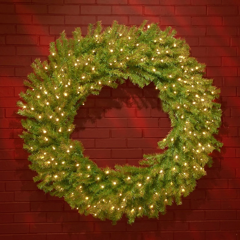 48" Norwood Fir Wreath With Clear Lights