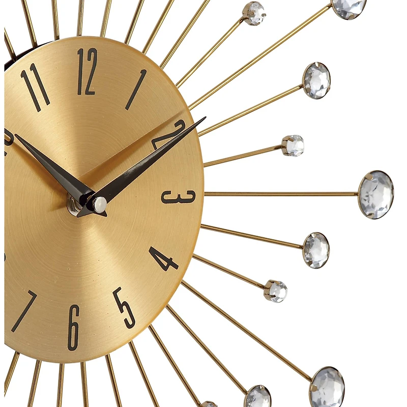 Gold Glam Metal Wall Clock