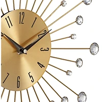 Gold Glam Metal Wall Clock