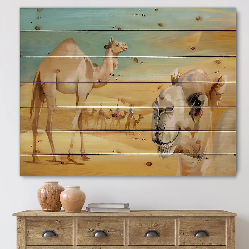 Designart - Camels In The Desert