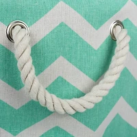 Large Polyester Chevron Rectangle Bin