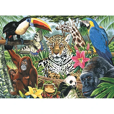 Royal & Langnickel® Painting by Numbers™ Artist Canvas Series Zoo Montage Kit