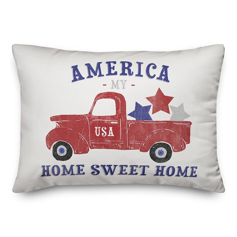 America My Home Sweet Home Throw Pillow