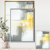 Designart - Grey and Yellow Blue Abstract XI