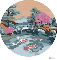 Koi Pond Paint-by-Number Plywood Surface Kit by Artist's Loft®