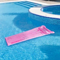 67" Pink Inflatable Glitter Swimming Pool Lounge