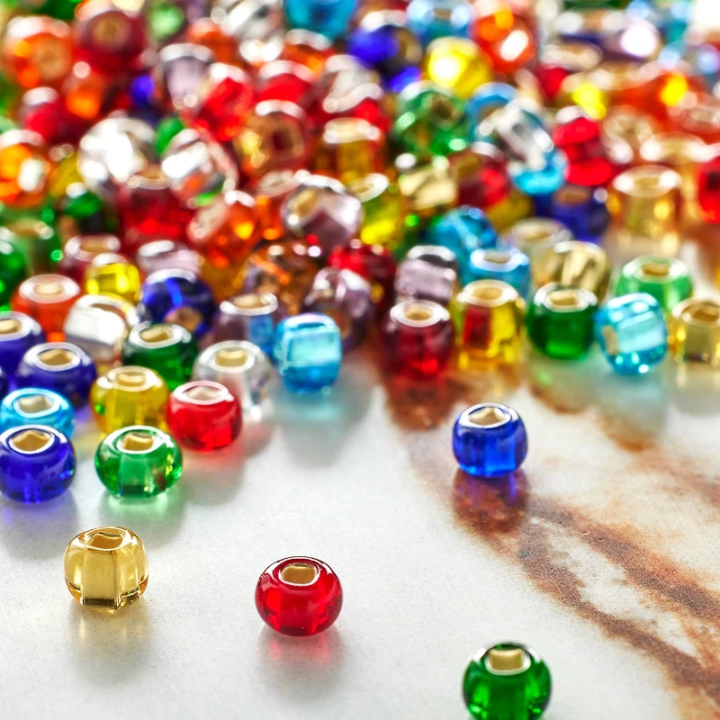 12 Pack: John Bead Silver Lined Mix Czech Glass Seed Beads, 6/0